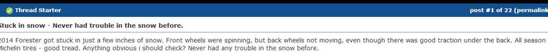 Illustration for article titled Meanwhile on the Subaru Forester Forums...